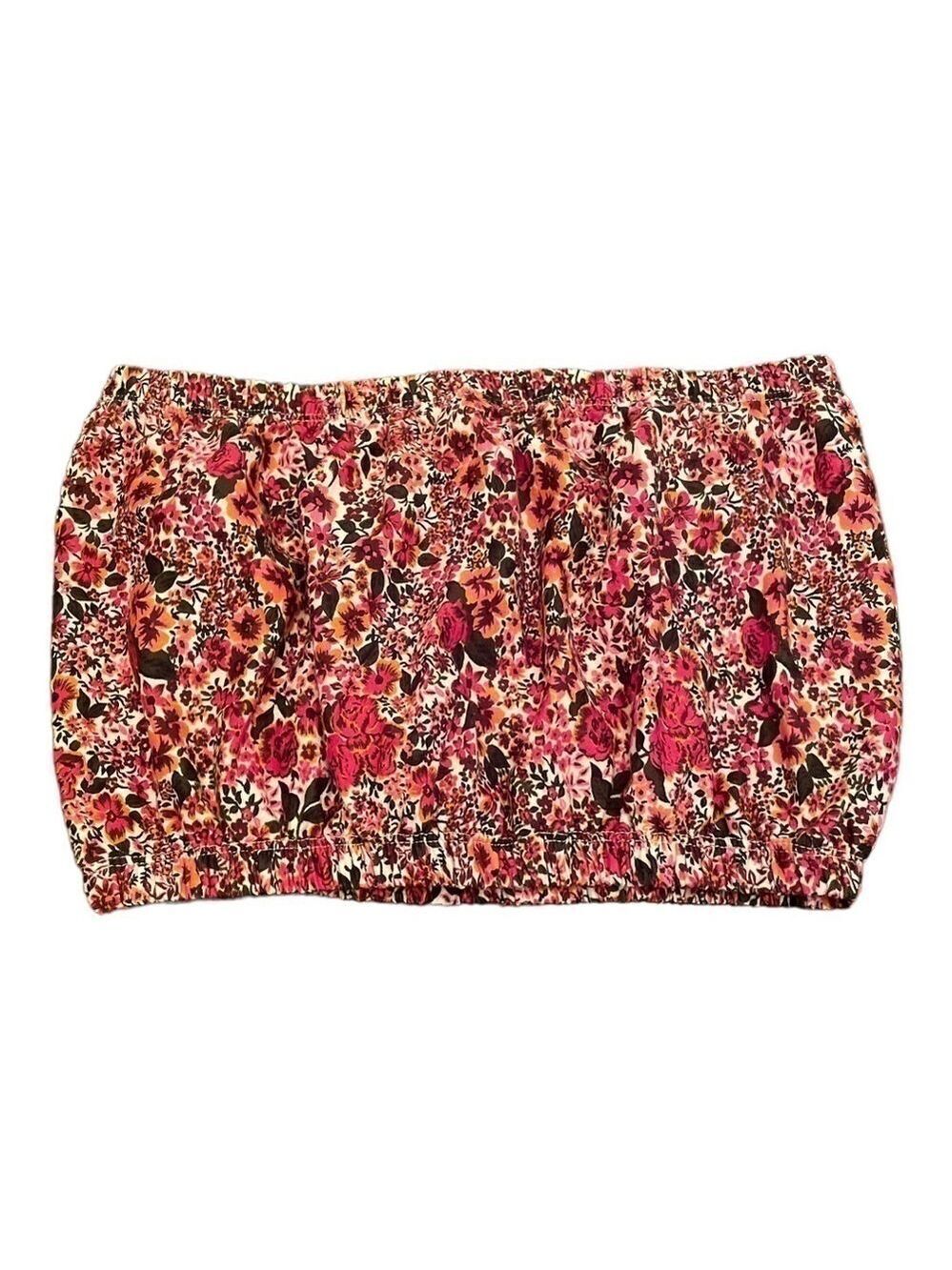 topshop womens floral tube top